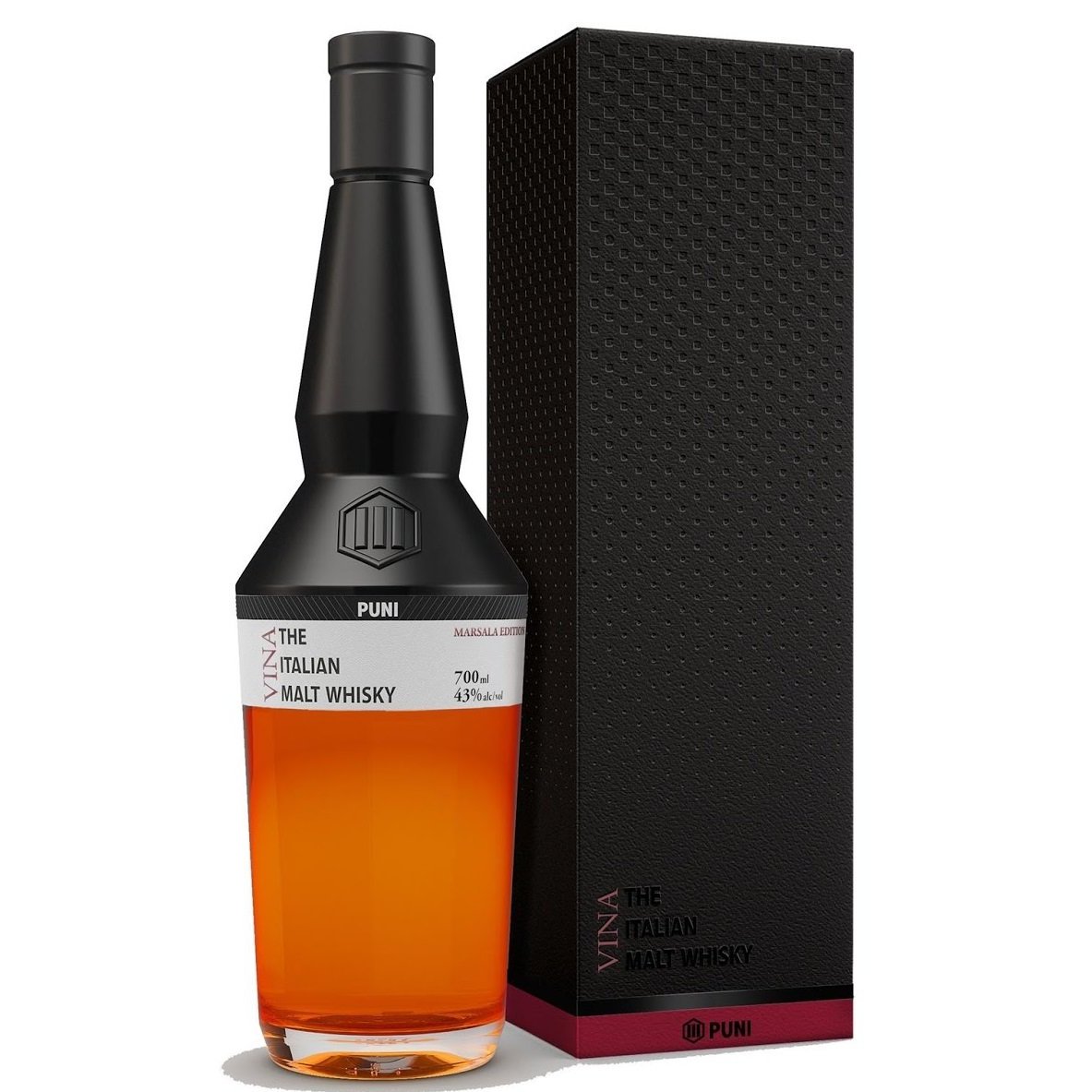 Puni Vina MARSALA The Italian Malt Whisky 43% Vol. 0,7l in Giftbox