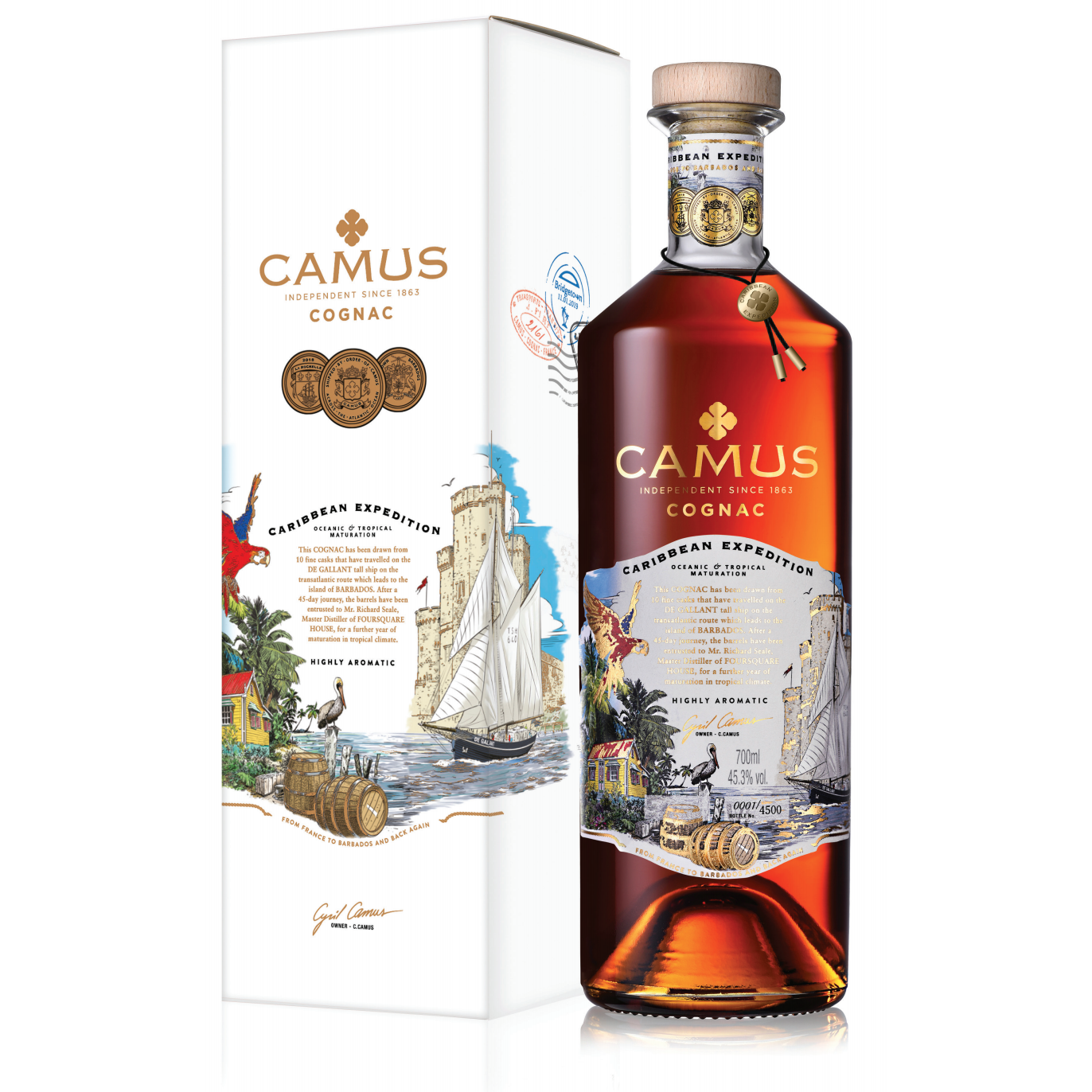 Camus CARIBBEAN EXPEDITION Cognac 45,3% Vol. 0,7l in Giftbox